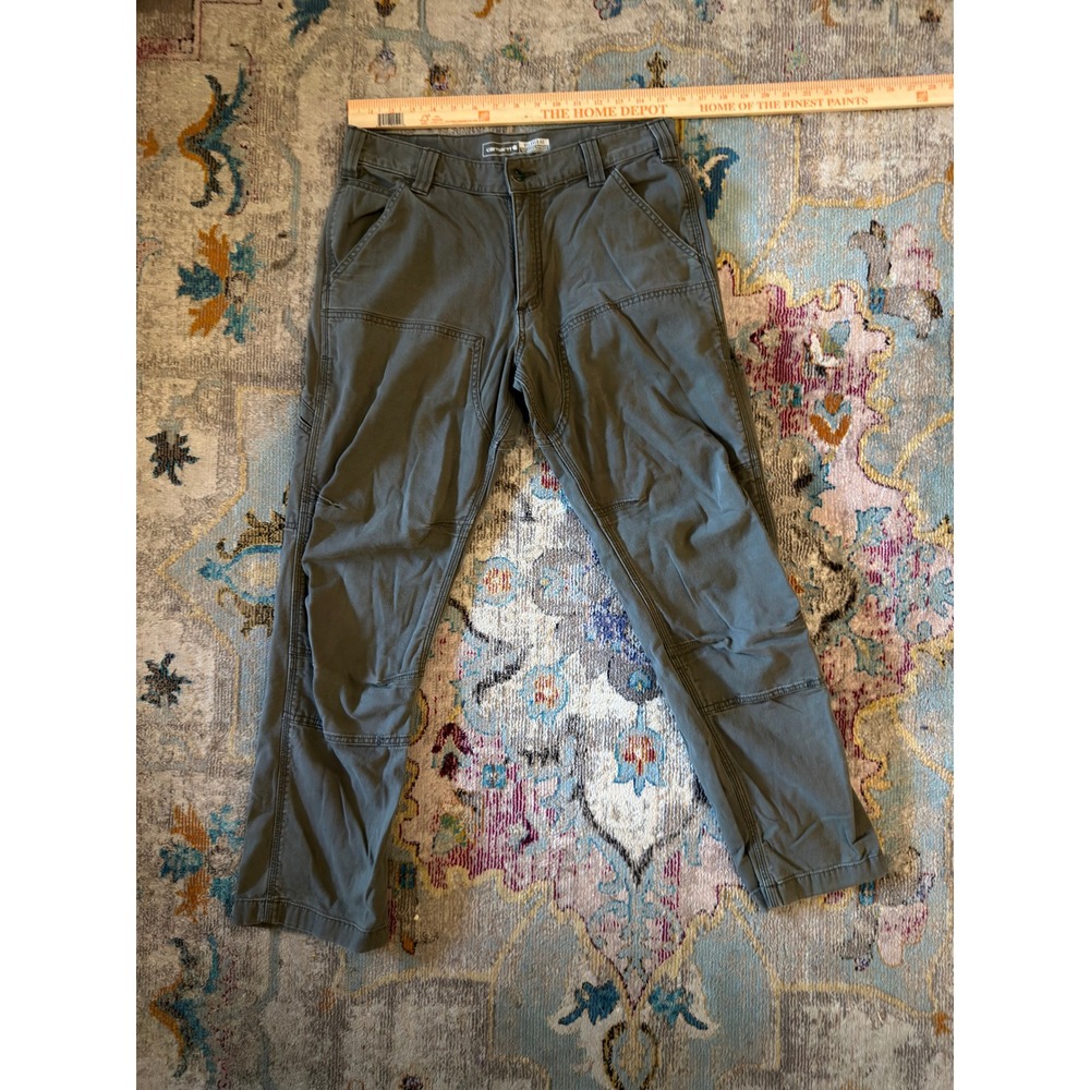 Carhartt Relaxed Fit Double Front Work Pants Olive Green 32x30